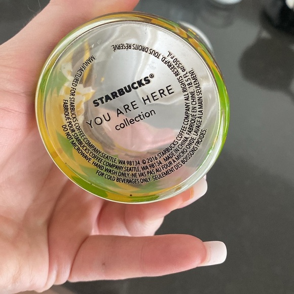 Starbucks Colorado Glass Water Bottle retired "You Are Here" Plastic Top 18.5 OZ - Picture 5 of 6